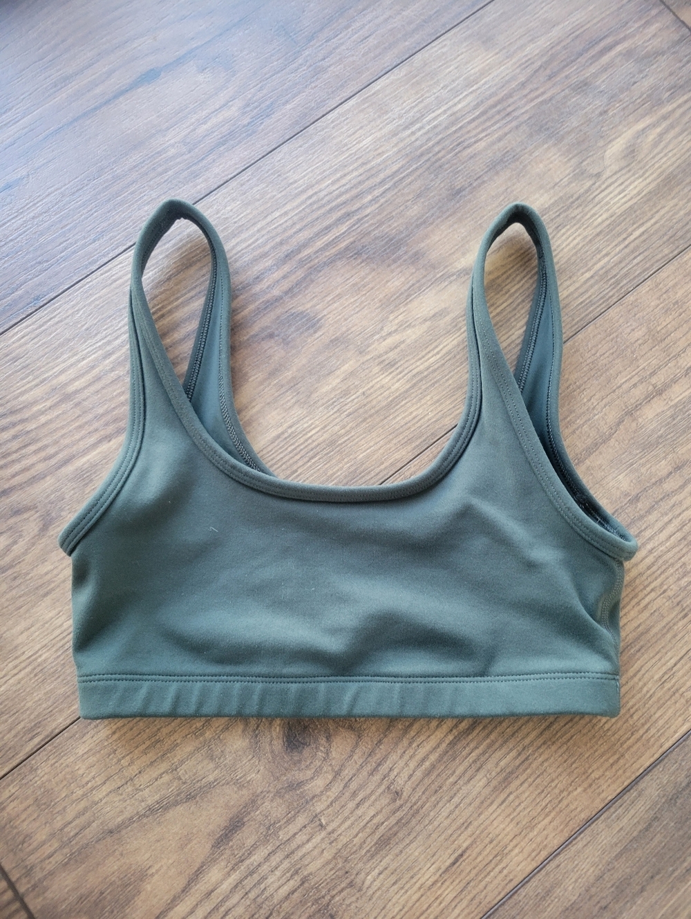 Aritzia Butter Mini Bra Dark Green Sports Bra Size XS - Picture 2 of 5
